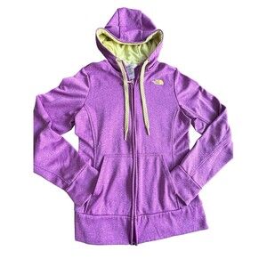 NORTH FACE Purple/Pink Yellow Hoodie Sz Small Jacket‎ Coat GUC Women’s #M6-5